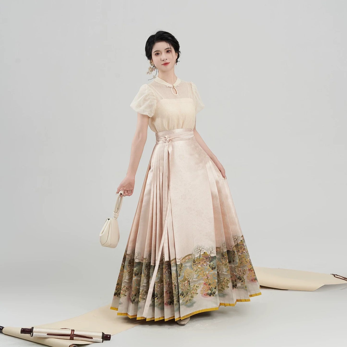 Chinese Blouse & Mamian Skirt Outfit | Nanpu 南浦