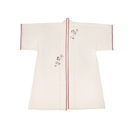 Song Dynasty Modern Hanfu Changgan Temple Cardigan and Pleated Skirt - Chaoyan 朝颜 (Preorder)