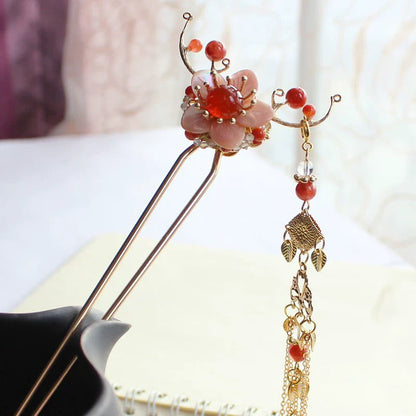 Flower Deer Hair Stick | Traditional Chinese Hair Accessory
