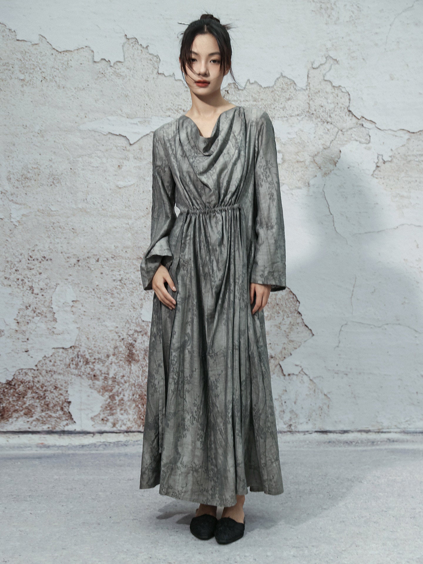 New Chinese Style Swing Collar Retro Dress