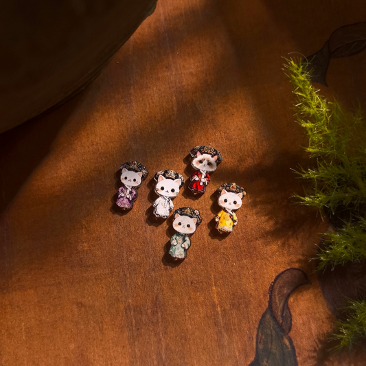 Cat Empresses in the Palace Ear Studs | Hanfu Jewelry