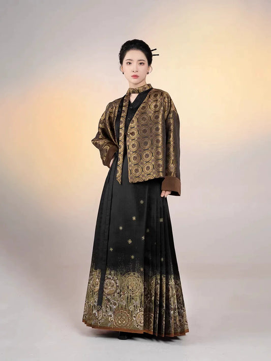 Chinese blouse and mamian skirt outfit Bagel, front view