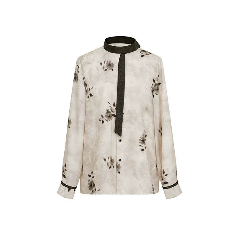 Song Dynasty Modern Hanfu Set with Long Sleeve Top and Spiral Skirt - Fumei 赋梅 (Preorder)
