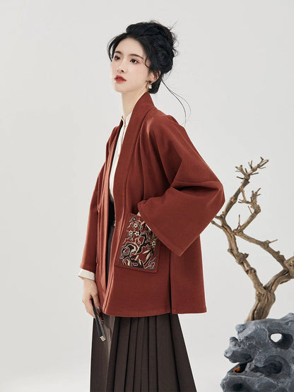 Ming Dynasty Modern Hanfu Mamianqun Outfit - Return to Autumn 归秋