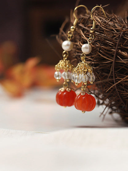 Pumpkin Earrings | Ancient China Jewelry