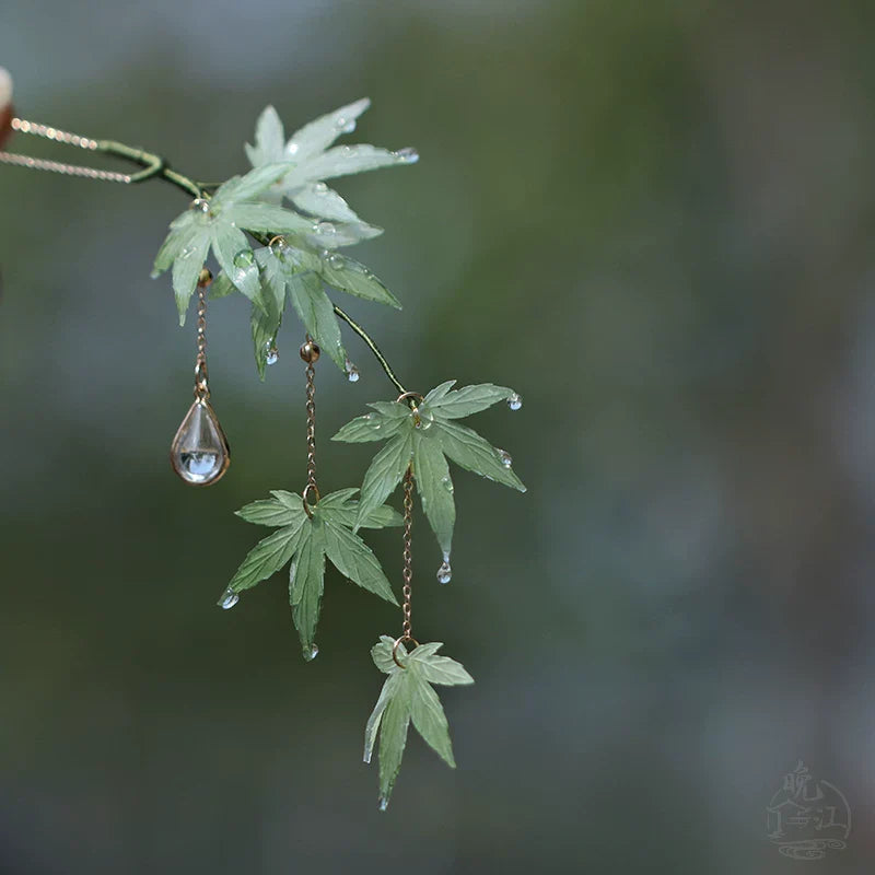 Mint Maple Hair Stick | Traditional Chinese Hair Accessory