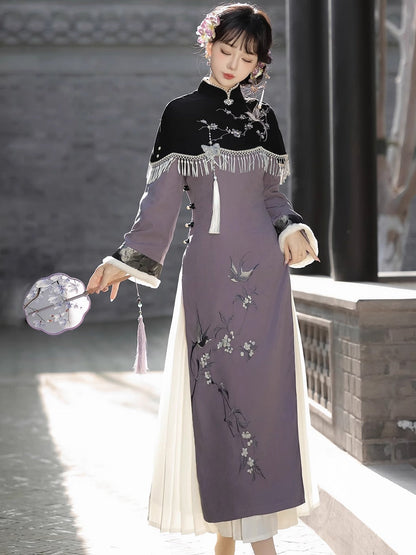Swallow's Returns 闻燕归 - New Chinese Style Modern Cheongsam Dress