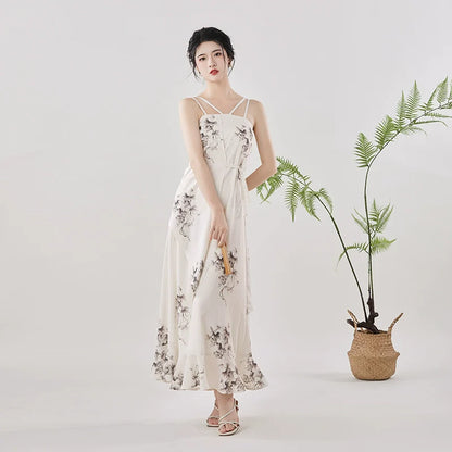 New Chinese Style Women Cardigan & Slip Maxi Dress - Grapevines 葡萄 (Preorder)