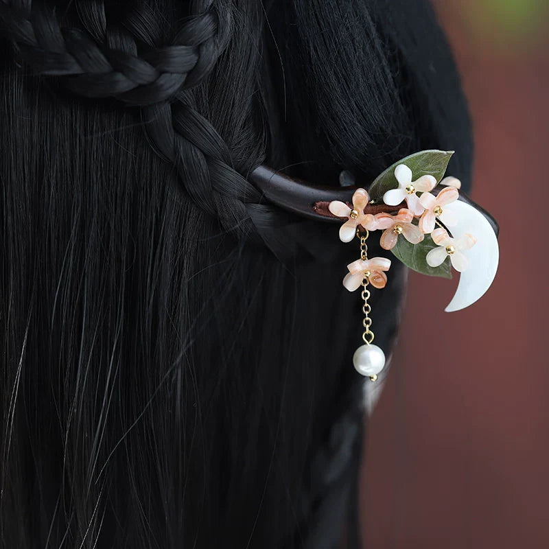 Fallling Crescent Hair Stick | Hanfu Hair Accessory