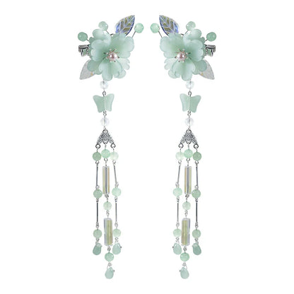 Long Tassels Hair Clips: Serene