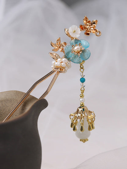 Turquoise Blossom Hair Stick | Ancient Chinese Hair Accessory