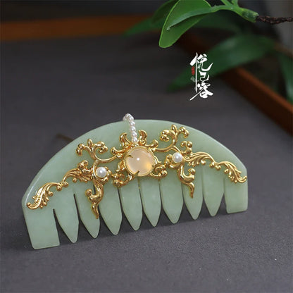 Hanfu Hair Accessories Set: Jade Rinse