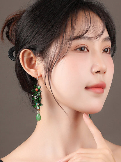Blooming Emerald Earrings | Cheongsam Jewelry