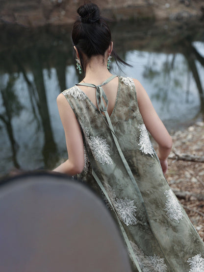 New Chinese Style Tie Dye Summer Romance Dress