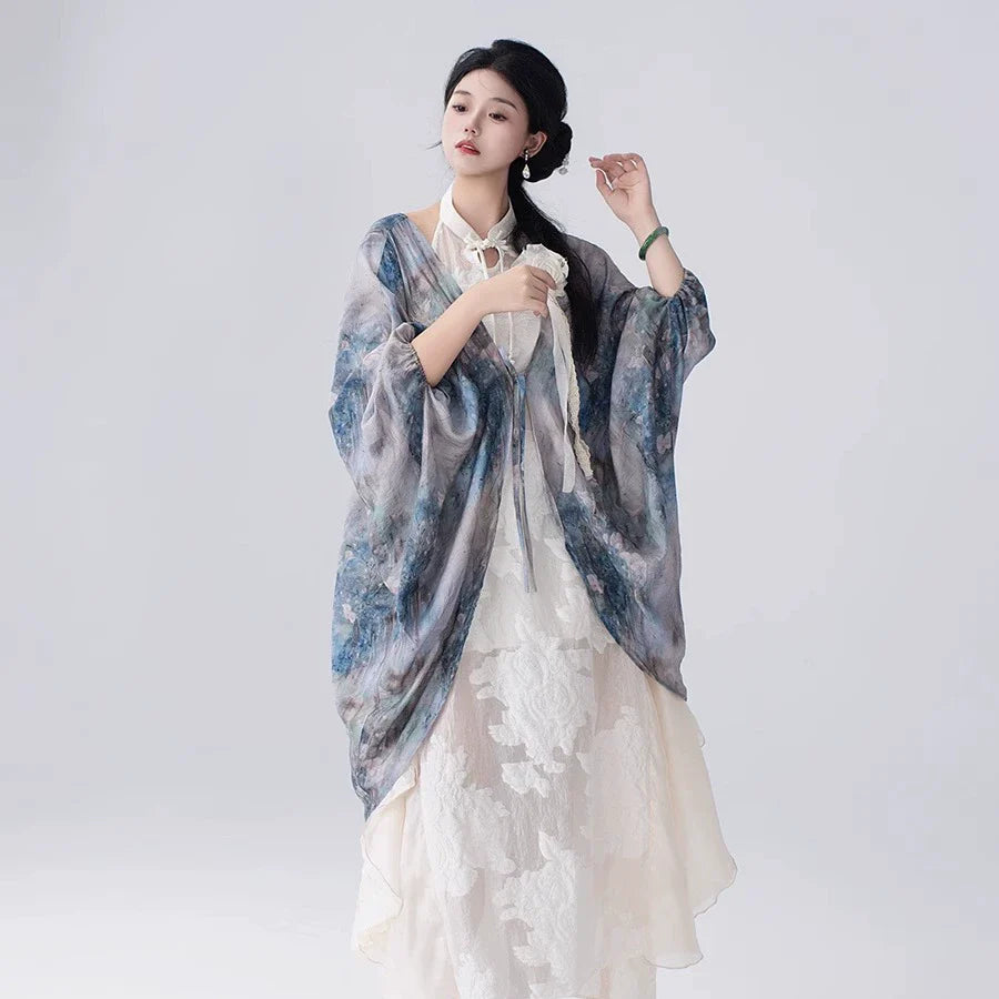 Mengdie 梦蝶 - New Chinese Style Butterfly Cheongsam Cardigan