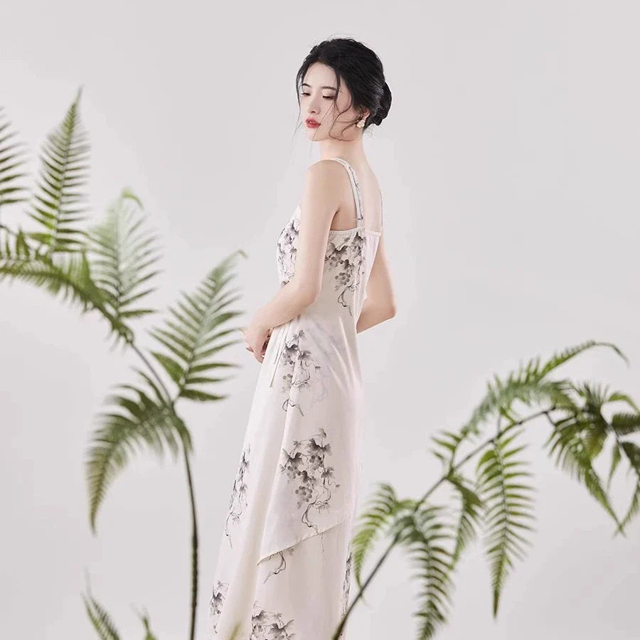 New Chinese Style Women Cardigan & Slip Maxi Dress - Grapevines 葡萄 (Preorder)