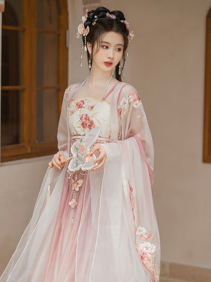 Ruofu 若芙蕖 - Tang Dynasty Style Hanfu Dress Heziqun