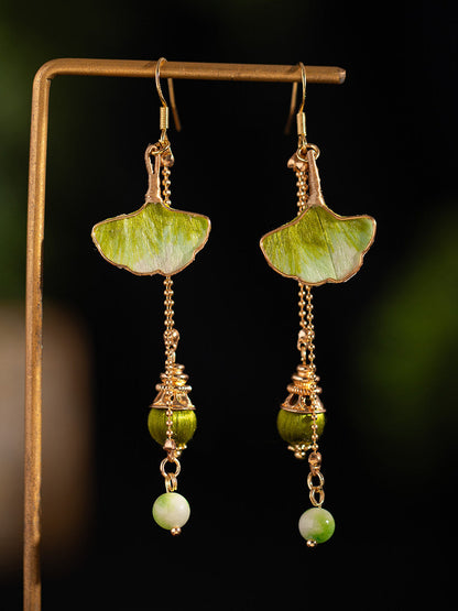 Sage Velvet Flower Earrings | Hanfu Jewelry