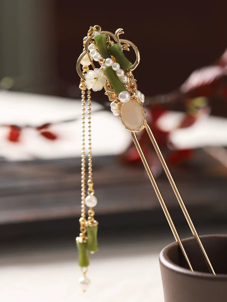 Bamboo Tassel Hair Stick | Ancient Chinese Hair Accessory