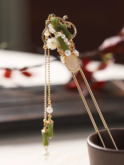 Bamboo Tassel Hair Stick | Ancient Chinese Hair Accessory