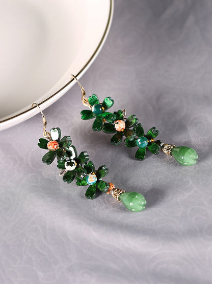 Blooming Emerald Earrings | Cheongsam Jewelry