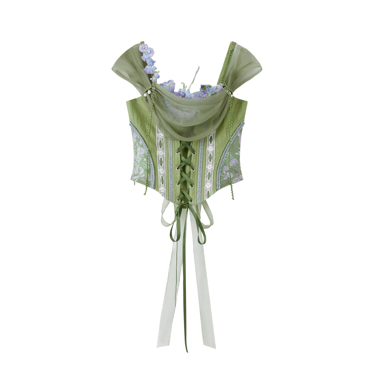 New Chinese Style Green Forest Bustier and Skirt - A Midsummer Night's Dream 仲夏夜之梦