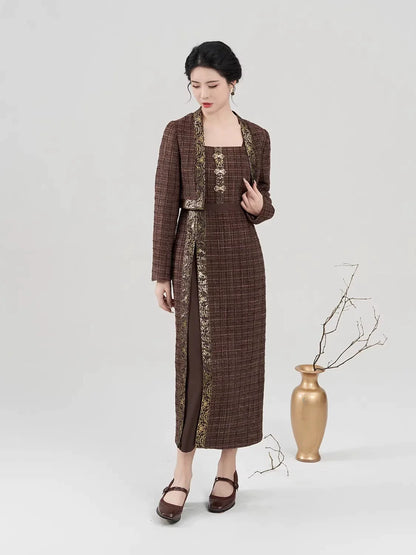 Song Dynasty Modern Hanfu - Autumn Mocha 秋褐 (Preorder)
