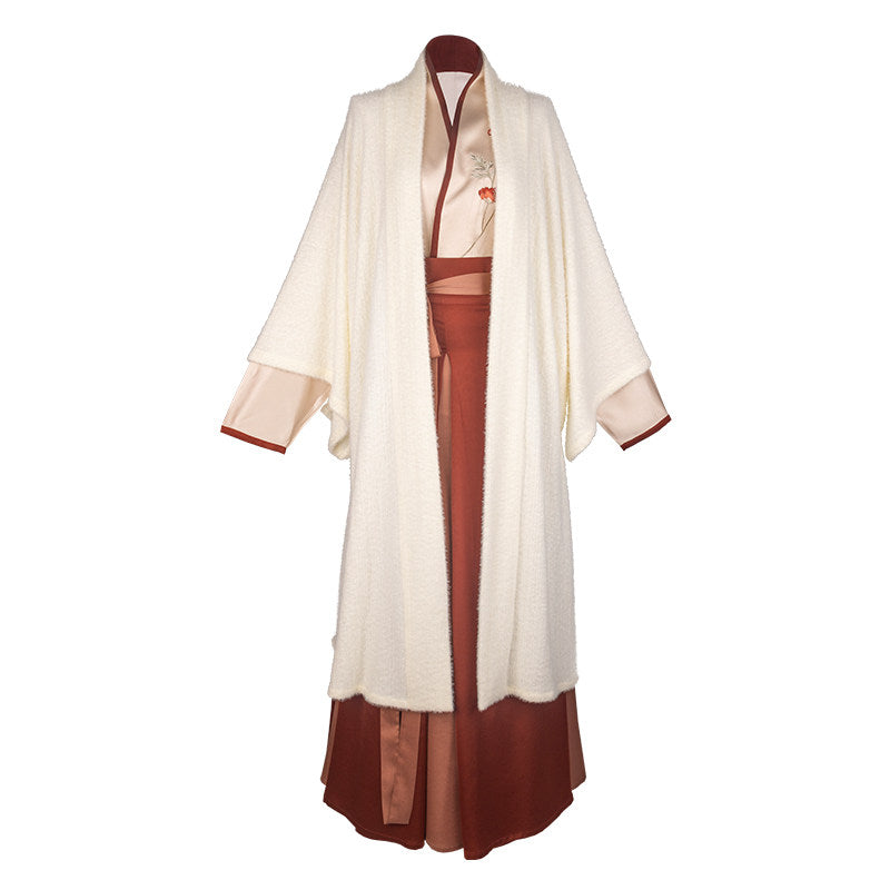 Song Dynasty Modern Hanfu Changgan Temple Beizi and Wrap Skirt - Lady Yu 虞美人 (Preorder)