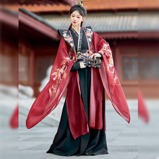Bihai Yaoguang wuxia hanfu set - Chinese fantasy period drama style — side profile