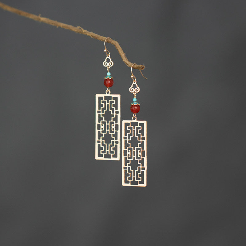 Pingfeng Antique Earrings | Hanfu Jewelry