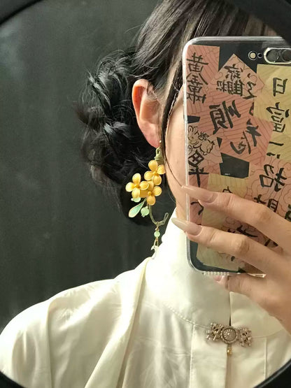 Moon Laurel Earrings | Hanfu Jewelry
