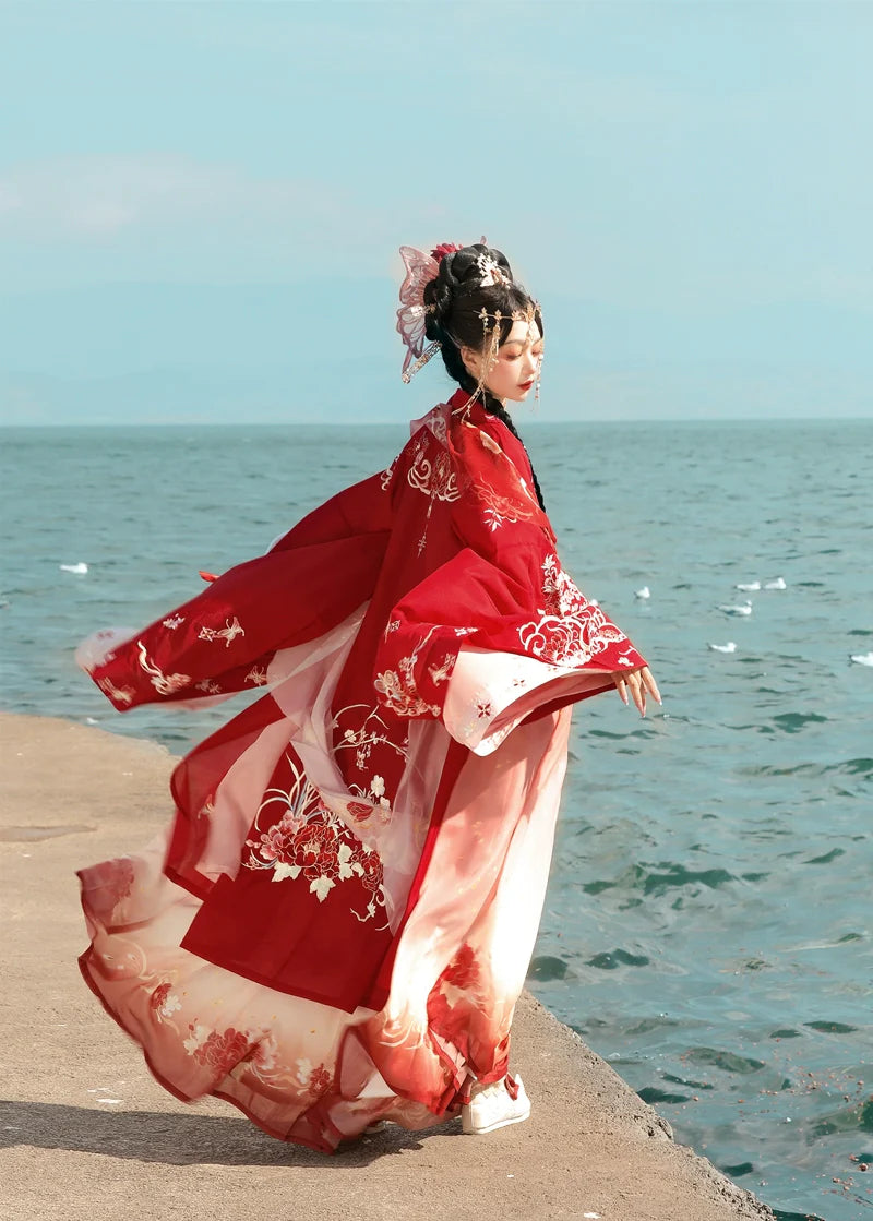 Peony Flower God - Tang Dynasty Style Hanfu Dress Heziqun