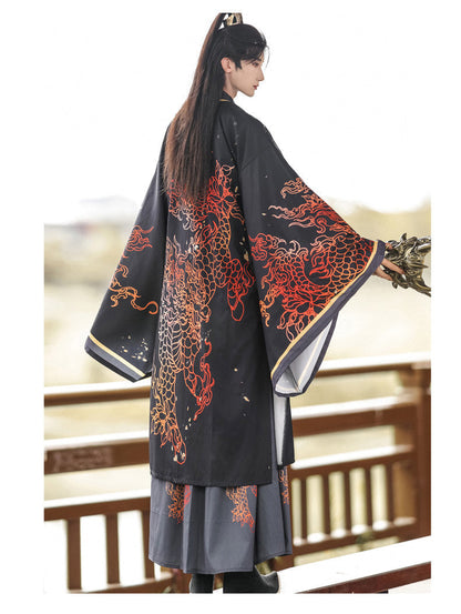 Crimson Dragon | Wei Jin Dynasty Hanfu Set