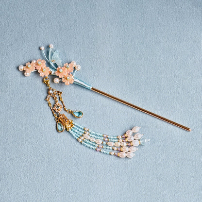 Cherry Blossom Tassel Hair Stick | Ancient Chinese Hair Accessory