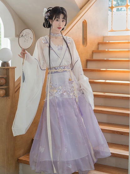 Wei Jin Dynasty Qiyao Ruqun Hanfu | Irises 鸢尾