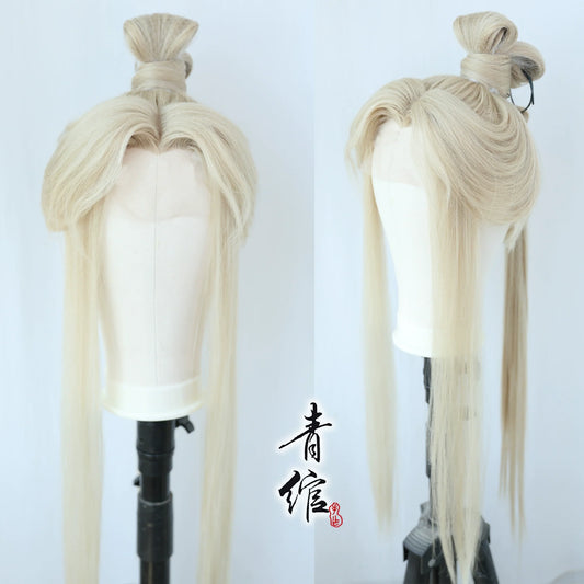 Zhang Zhongjing hanfu cosplay wig, styling detail