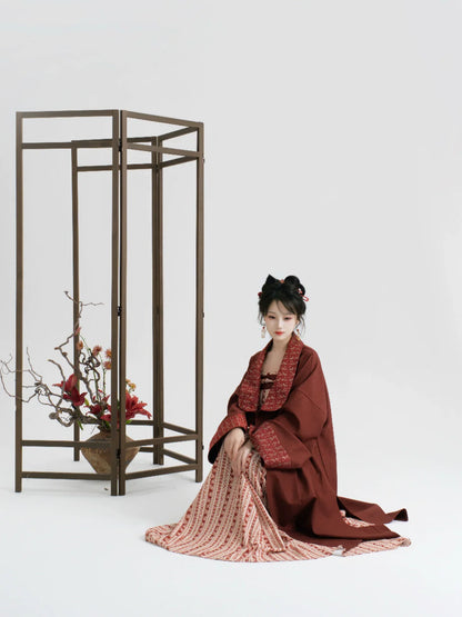 Cinnabar Night 朱砂夜行 - Modern Tang Dynasty Hanfu Dress (Preorder)