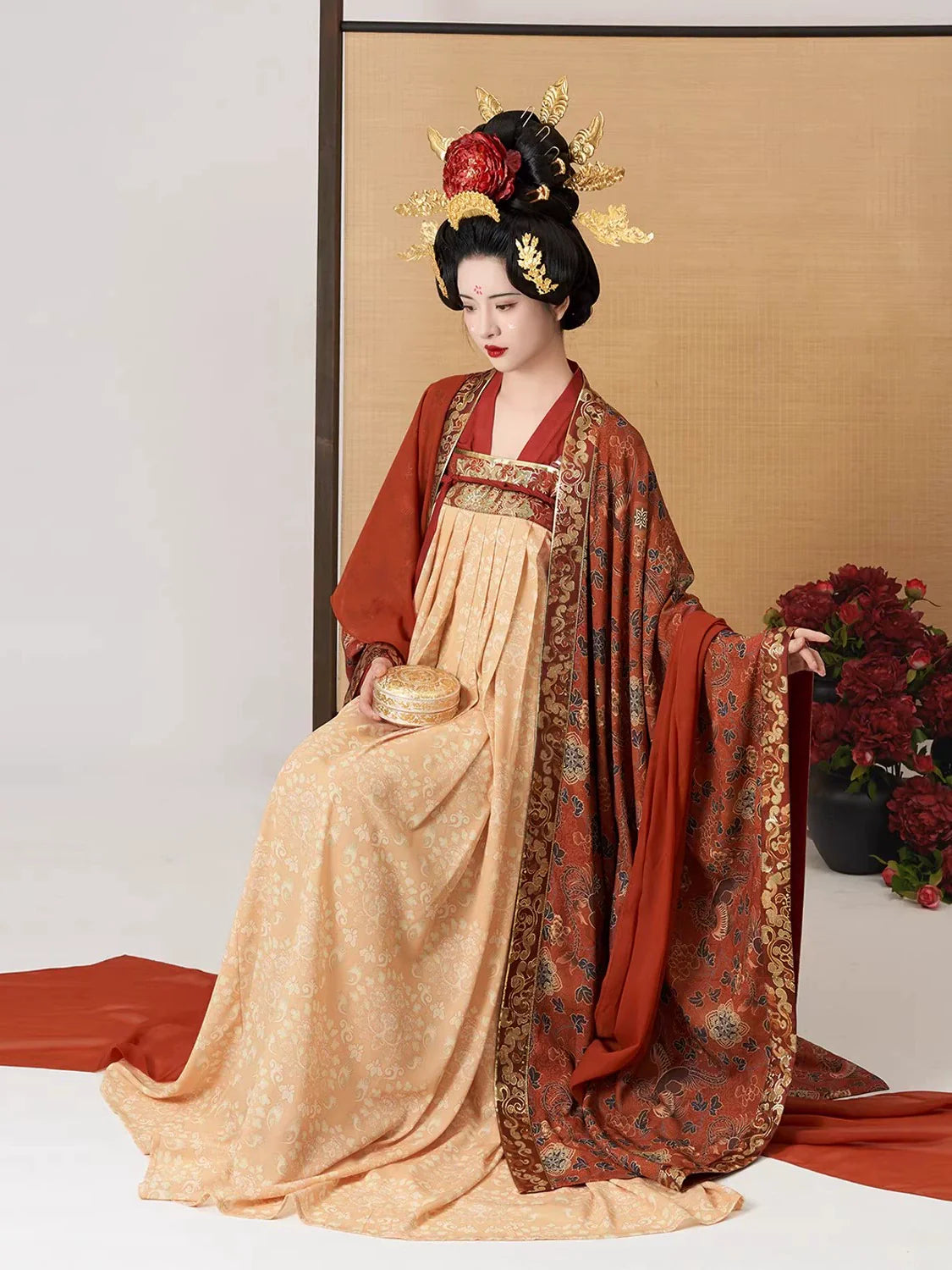 Tang Dynasty Historical Restoration Qixiong Ruqun Hanfu - Shuangfengque 双凤阙 (Preorder)