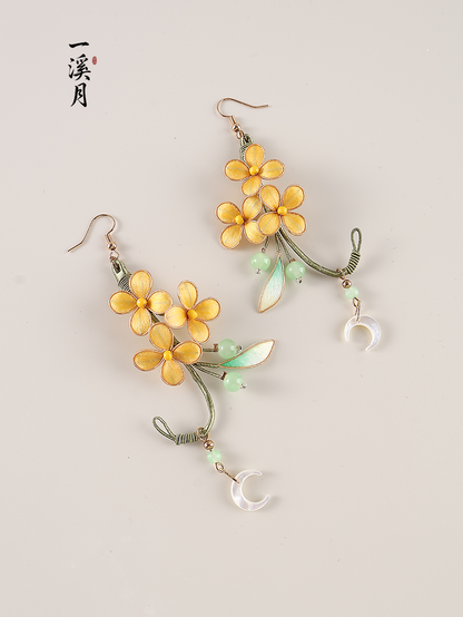 Moon Laurel Earrings | Hanfu Jewelry
