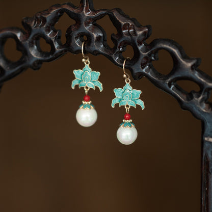 Art of Porcelain Antique Earrings | Hanfu Jewelry
