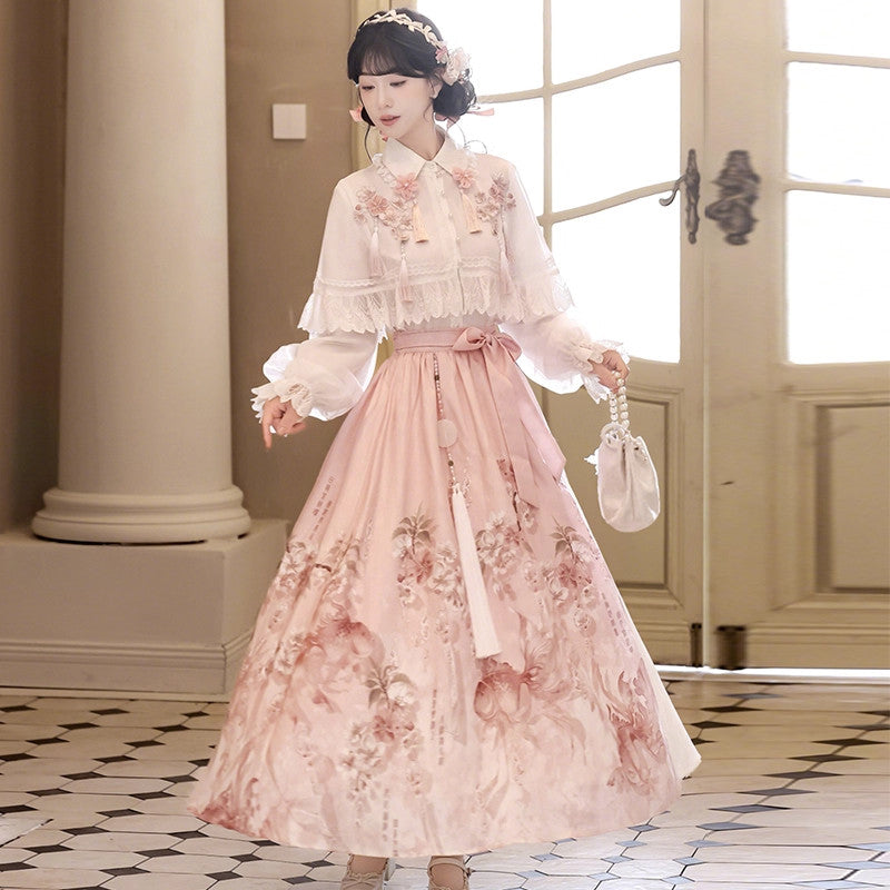 Neo Chinese Spring Flower Festival Hanfu | Cherry Blossom Rain 樱花雨