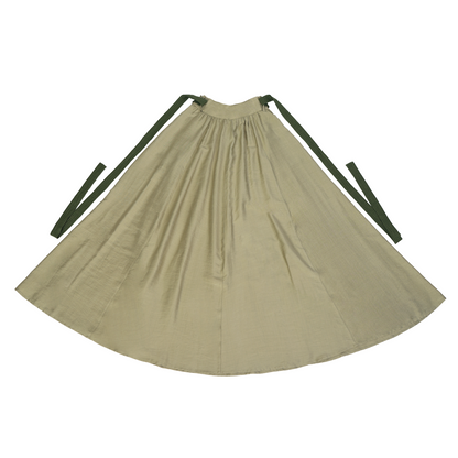 Ming Dynasty Modern Hanfu Round Collar Top and Elastic Skirt - Spring Branch 春枝