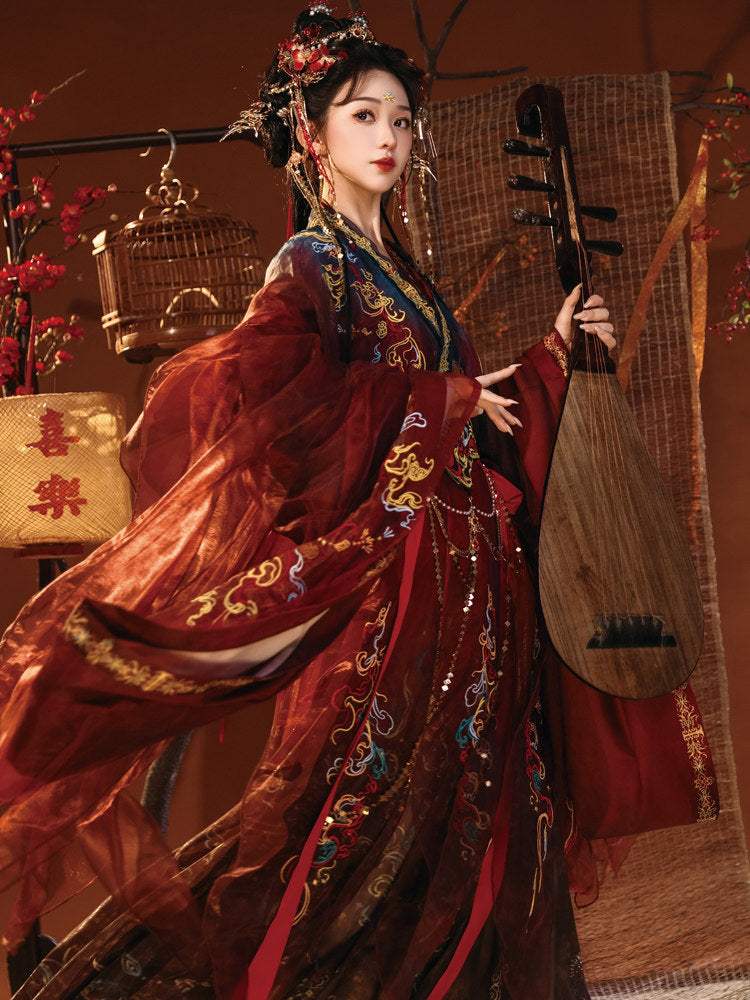Wei Jin Dynasty Qiyao Ruqun Hanfu | Immortal 绛罗仙