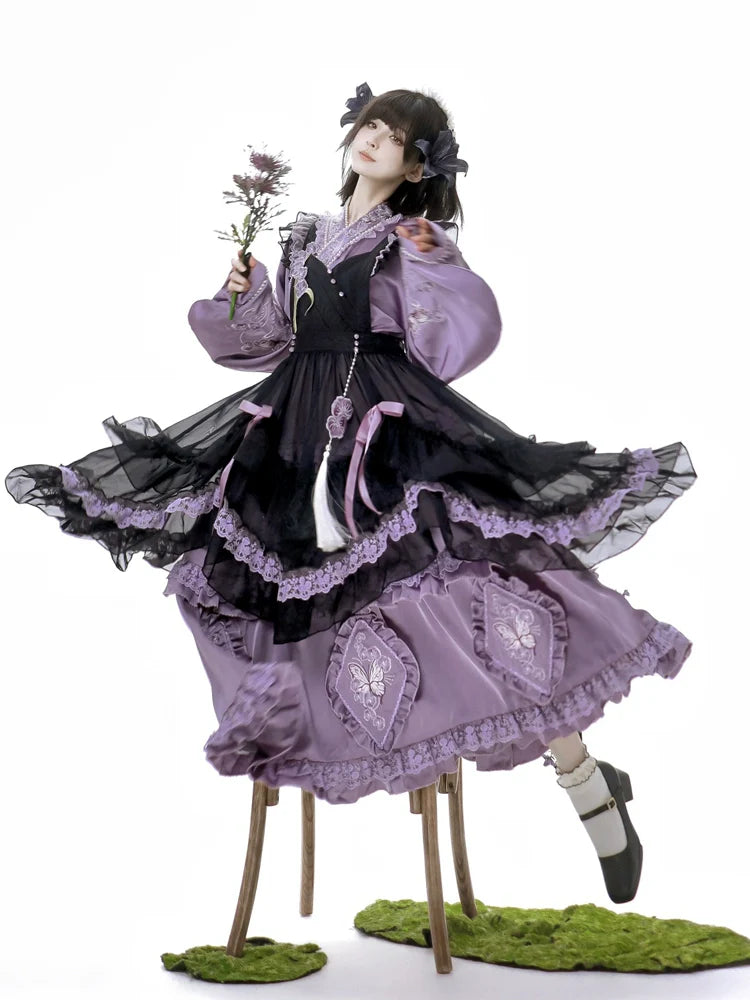 Qi Lolita Dress | Orchid Garden