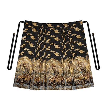 Ming Dynasty Modern Hanfu Mamianqun Outfit - Copper Furnace 铜炉