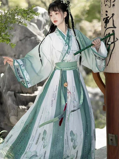 Wei Jin Dynasty Qiyao Ruqun Hanfu | Lian Rong 莲蓉