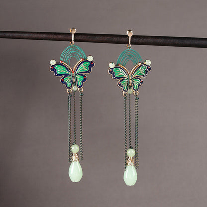 Moonlit Butterfly Teardrop Earrings | Cheongsam Jewelry