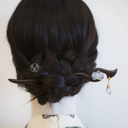 White Lotus Hair Stick | Hanfu Hair Accessory