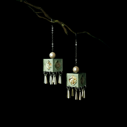 Oriental Windowsill Cube Earrings | Hanfu Jewelry