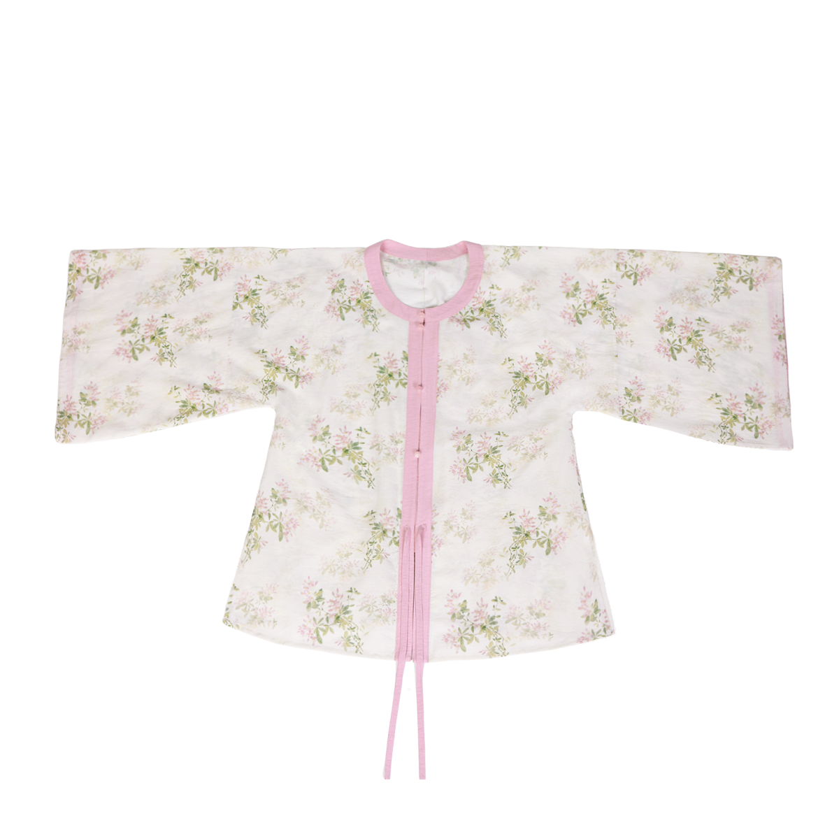 Ming Dynasty Modern Hanfu Round Collar Top and Elastic Skirt - Spring Branch 春枝